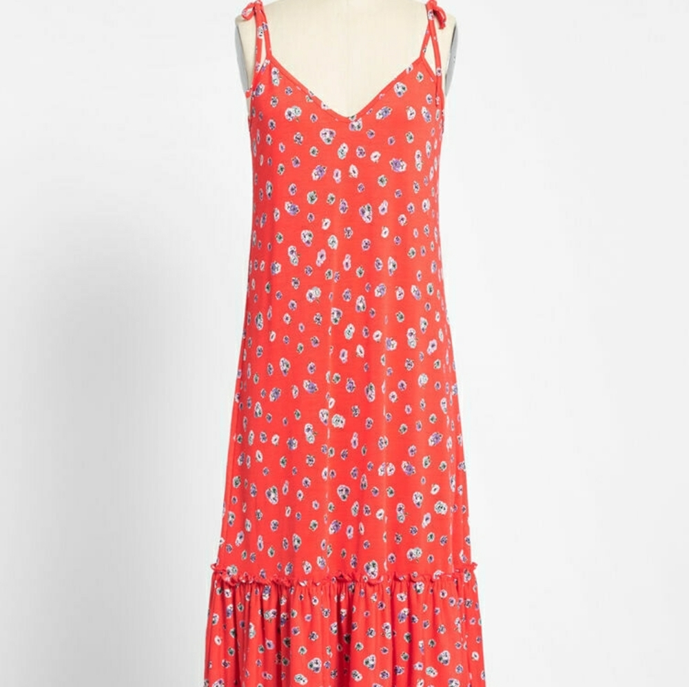 ModCloth, tie-shoulder midi dress, perfect for summer or swim cover-up, 1X